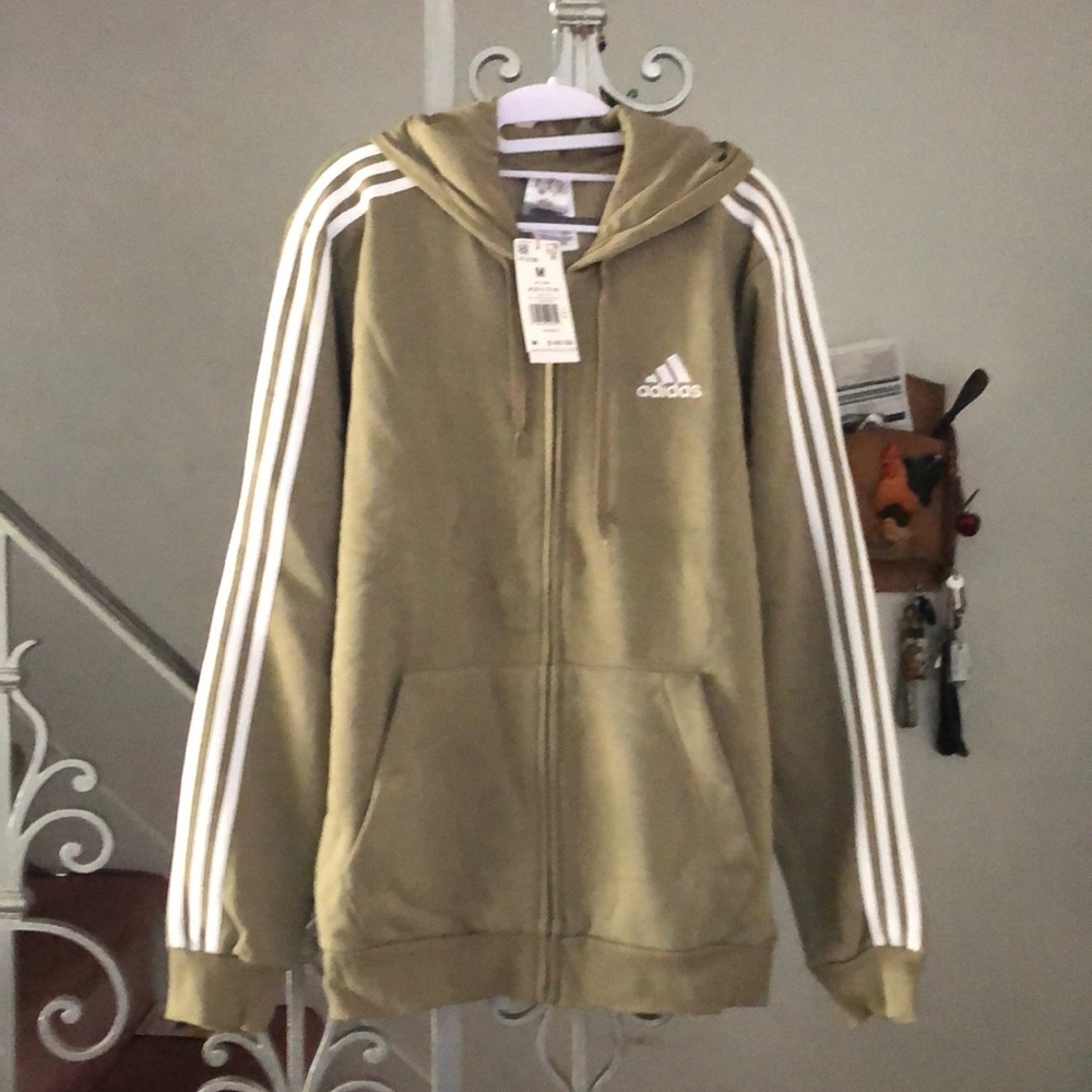 New Authentic Adidas Mens Sweater Cardigan